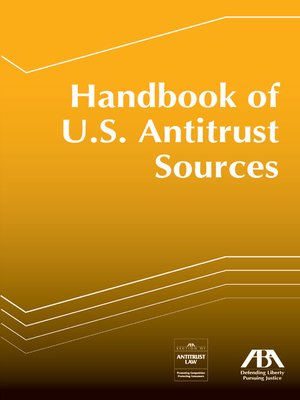 cover image of Handbook of U.S. Antitrust Sources